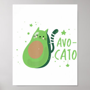 Cinco de Mayo Avocado Cat Cute Avocato Meow Gift Poster