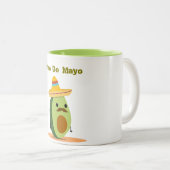 Cinco De Mayo Avocado Tweekleurige Koffiemok (Voorkant rechts)