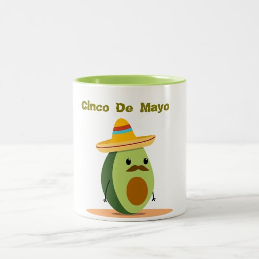 Cinco De Mayo Avocado Tweekleurige Koffiemok (Center)