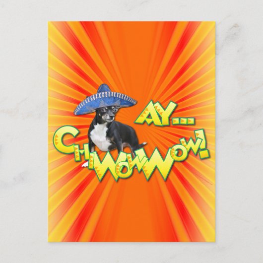 Cinco de Mayo - Ay ChWow! -Chihuahua Briefkaart (Voorkant)