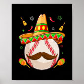 Cinco De Mayo Baseball Ma Mexican Fiesta Poster (Voorkant)