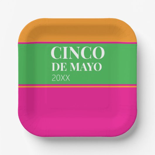 Cinco De Mayo BBQ-feest Papieren Bordje (Voorkant)