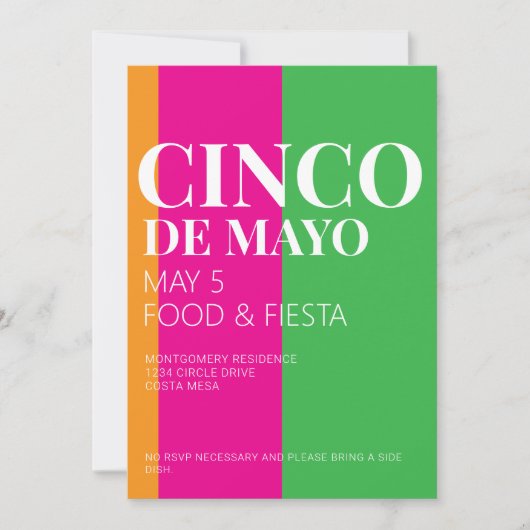 Cinco De Mayo BBQ-feest uitnodiging (Voorkant)