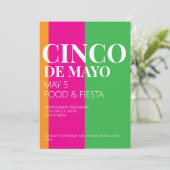 Cinco De Mayo BBQ-feest uitnodiging (Staand voorkant)