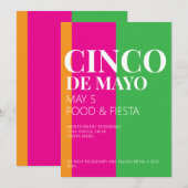 Cinco De Mayo BBQ-feest uitnodiging (Voorkant / Achterkant)