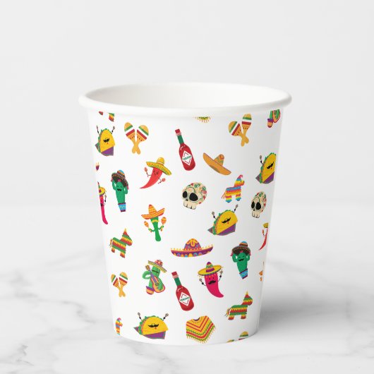 Cinco de Mayo Bekers - Mexicaans Fiesta Patroon (Voorkant)