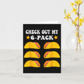 Cinco de Mayo Bekijk mijn 6-pack met Tacos F Kaart (Gele Bloem)