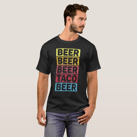 Cinco De Mayo Bier Taco Bier Mexicaanse Partij T-shirt (Voorkant volledig)
