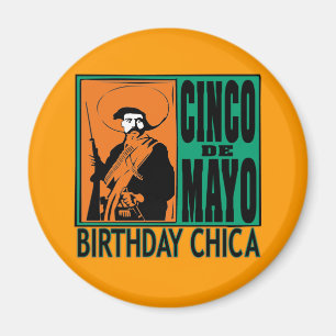 Cinco de Mayo Birthday Chica Magneet