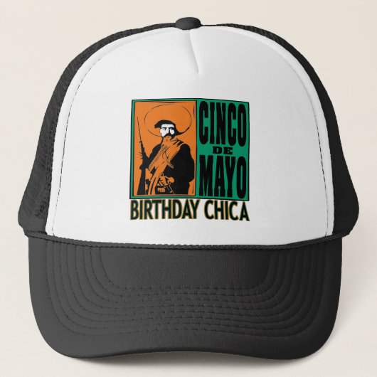 Cinco de Mayo Birthday Chica Trucker Pet (Voorkant)