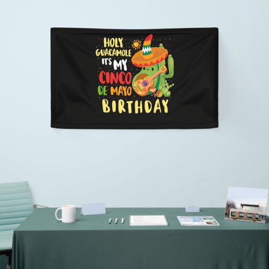 Cinco De Mayo Birthday Heilige Guacamole Mexican Spandoek (Beurs)