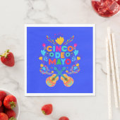 Cinco De Mayo bloemen en gitaren Servet (Insitu)