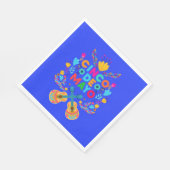 Cinco De Mayo bloemen en gitaren Servet (Hoek)