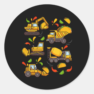 Cinco de Mayo Boys Kinder peuter bouwwagen Ronde Sticker