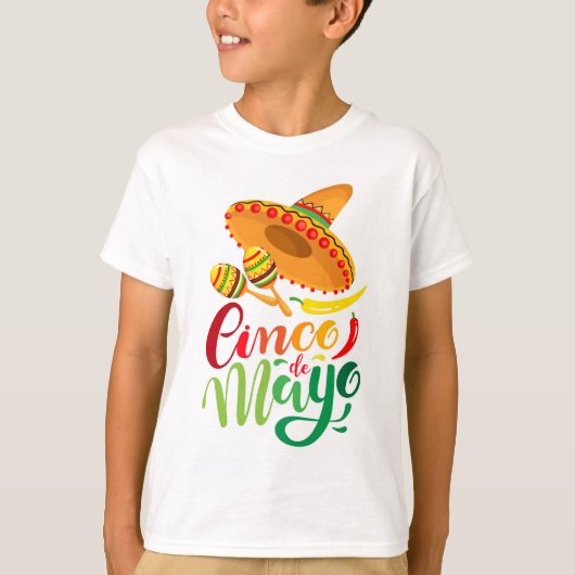 Cinco De Mayo Boys T-Shirt (Voorkant)