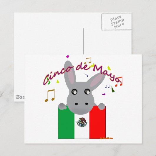 Cinco de mayo briefkaart (Voorkant / Achterkant)