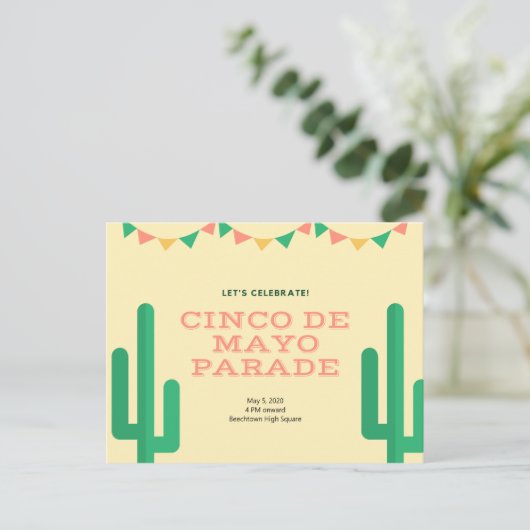 Cinco De Mayo Briefkaart (Staand voorkant)