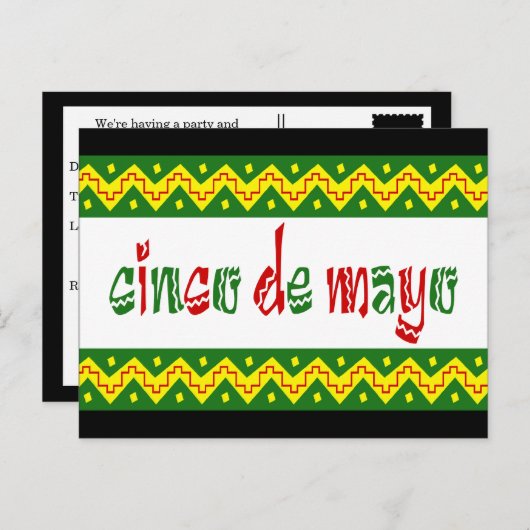 cinco de mayo briefkaart (Voorkant / Achterkant)