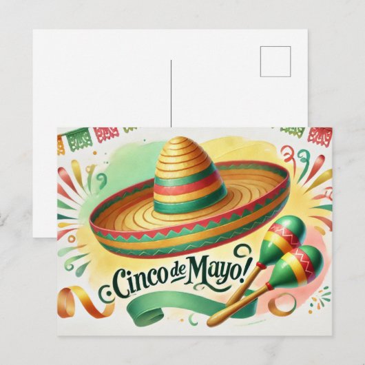 Cinco de Mayo Briefkaart (Voorkant / Achterkant)