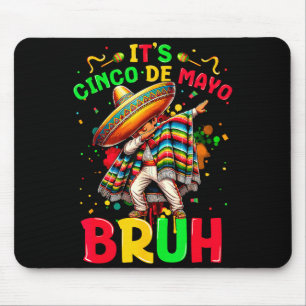 Cinco de mayo broer dabbing jongen Mexicaanse hoed Muismat