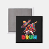 Cinco De Mayo Bruh Dabbing Mexican Boy Poncho Kind Magneet (Voorkant / Achterkant)