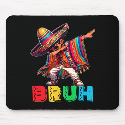 Cinco De Mayo Bruh Dabbing Mexican Boy Poncho Kind Muismat (Voorkant)