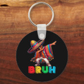 Cinco De Mayo Bruh Dabbing Mexican Boy Poncho Kind Sleutelhanger (Voorkant)
