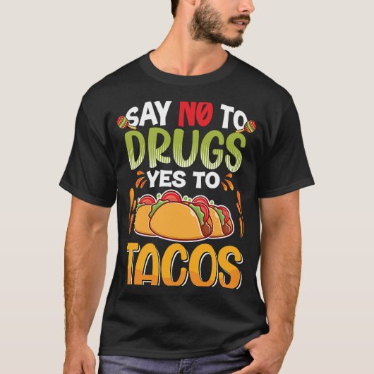 Cinco De Mayo Buritos  Mexico Tacos and Avocado  9 T-shirt (Voorkant)