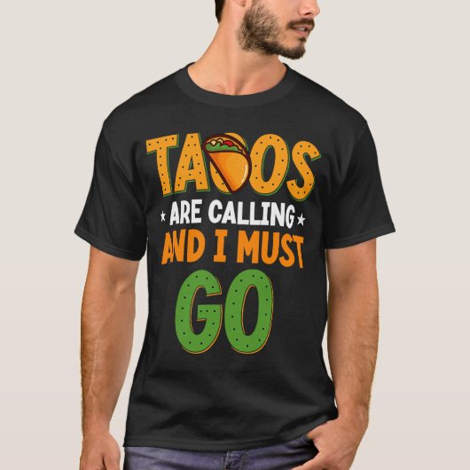 Cinco De Mayo, Buritos, Mexico Tacos en Avocado T-shirt (Voorkant)