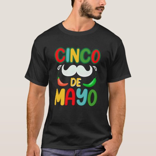 Cinco De Mayo Burritos Mexico Tacos and Avocado  1 T-shirt (Voorkant)