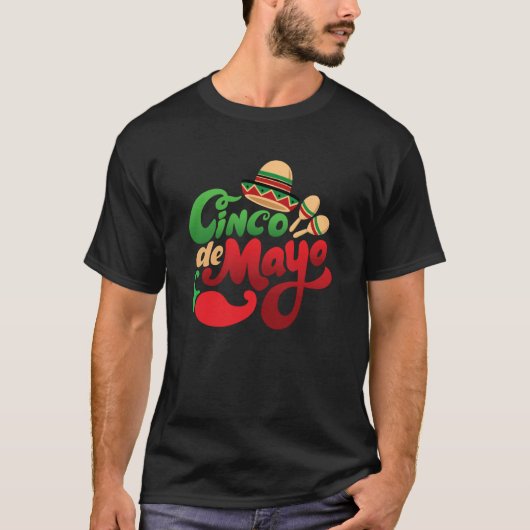 Cinco De Mayo Burritos Mexico Tacos and Avocado  1 T-shirt (Voorkant)
