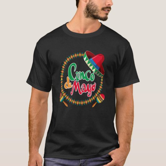 Cinco De Mayo Burritos Mexico Tacos and Avocado  2 T-shirt (Voorkant)