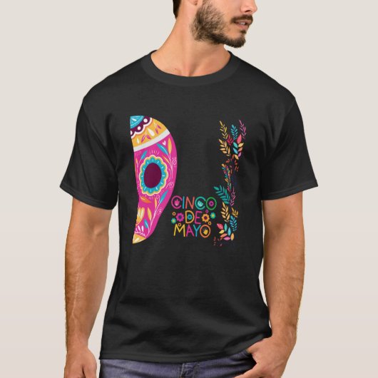 Cinco De Mayo Burritos Mexico Tacos and Avocado  8 T-shirt (Voorkant)