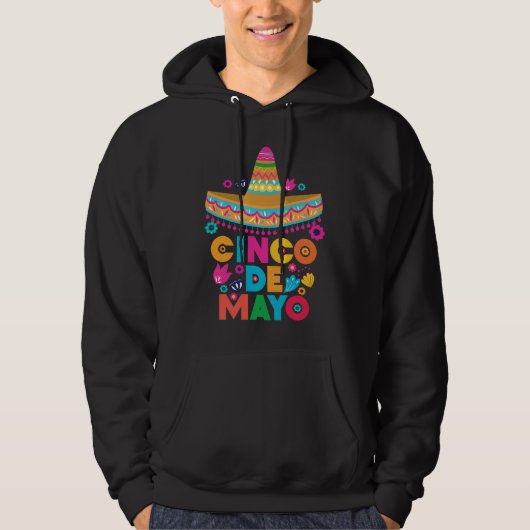 Cinco De Mayo Burritos  Mexico Tacos and Avocado   Hoodie (Voorkant)