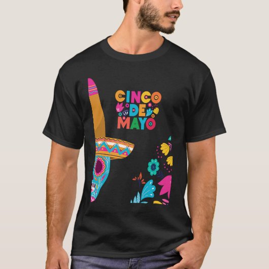 Cinco De Mayo Burritos  Mexico Tacos and Avocado   T-shirt (Voorkant)