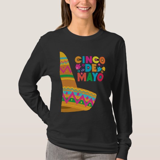 Cinco De Mayo Burritos  Mexico Tacos and Avocado   T-shirt (Voorkant)