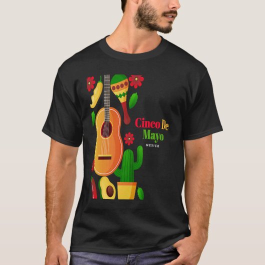 Cinco De Mayo Burritos  Mexico Tacos and Avocado   T-shirt (Voorkant)