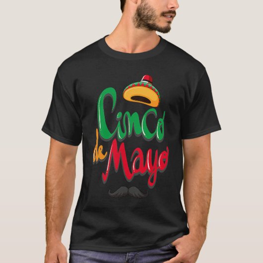 Cinco De Mayo Burritos  Mexico Tacos and Avocado   T-shirt (Voorkant)