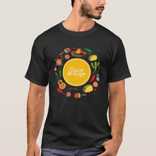 Cinco De Mayo Burritos  Mexico Tacos and Avocado   T-shirt (Voorkant)