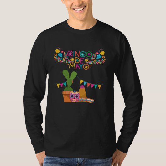Cinco De Mayo Burritos  Mexico Tacos and Avocado   T-shirt (Voorkant)