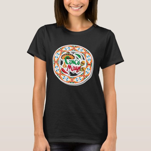 Cinco De Mayo Burritos  Mexico Tacos and Avocado   T-shirt (Voorkant)