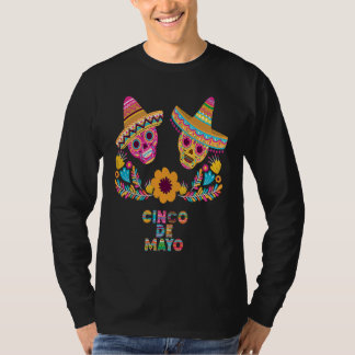 Cinco De Mayo Burritos  Mexico Tacos and Avocado   T-shirt