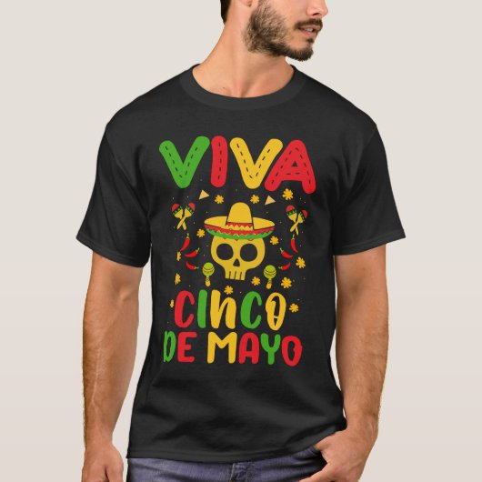 Cinco De Mayo Burritos  Mexico Tacos and Avocado   T-shirt (Voorkant)