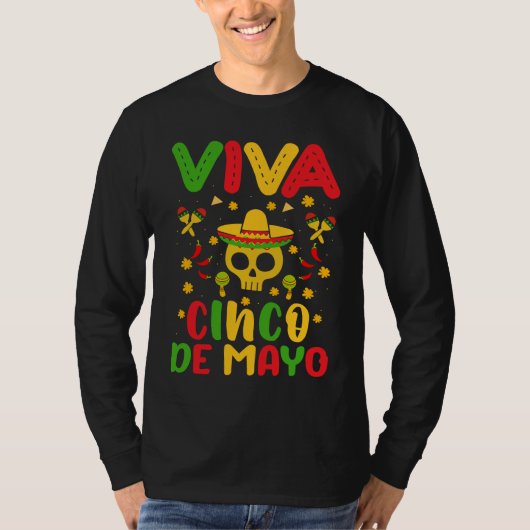 Cinco De Mayo Burritos  Mexico Tacos and Avocado   T-shirt (Voorkant)