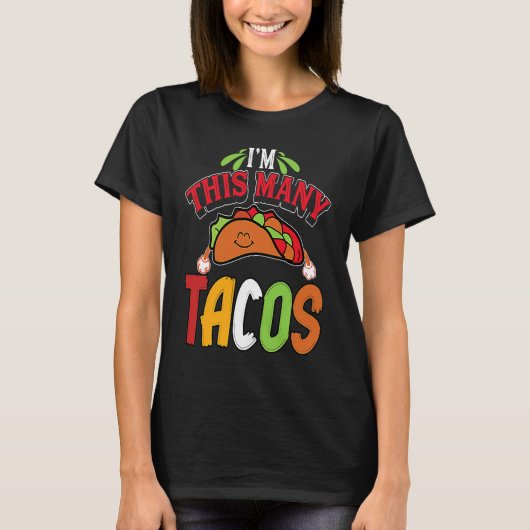 Cinco De Mayo Burrito's Mexico Tacos en Avocado T-shirt (Voorkant)