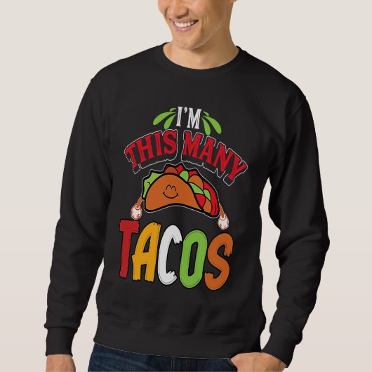 Cinco De Mayo Burrito's Mexico Tacos en Avocado Trui (Voorkant)