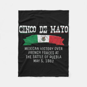 Cinco de Mayo Byttle of Puebla 5 mei Cinco de Mayo Fleece Deken