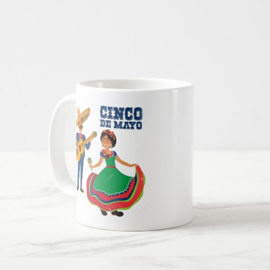 Cinco de mayo cactus - Cinco De Mayo Koffiemok (Voorkant links)