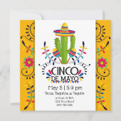 Cinco de Mayo Cactus Folk Sombreros Kaart (Voorkant)