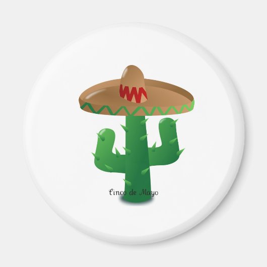 Cinco de Mayo cactus Magneet (Voorkant)